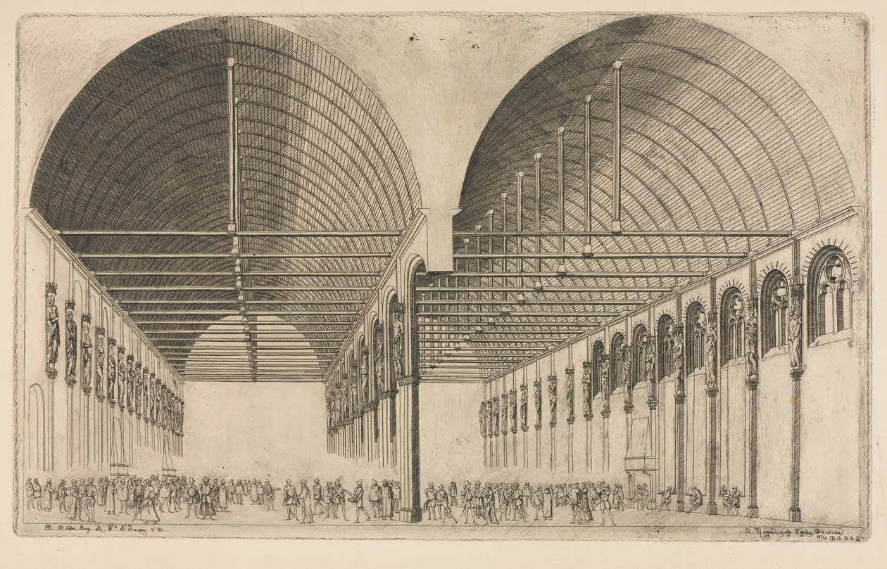 Forkammeret til Justitspaladset, Paris, 1855. af Charles Meryon