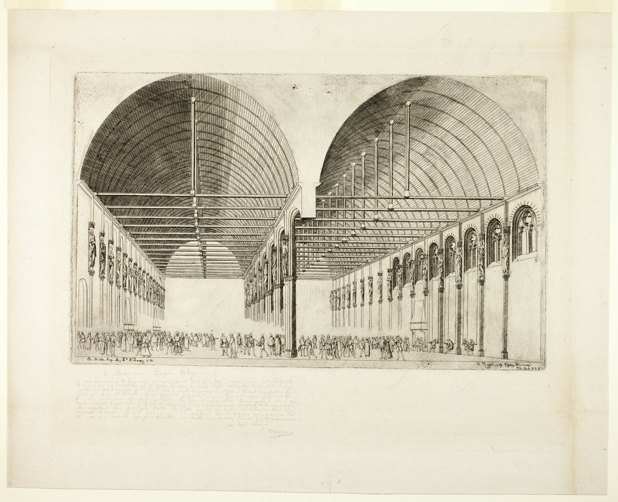Forkammeret i Palais de Justice, Paris af Charles Meryon