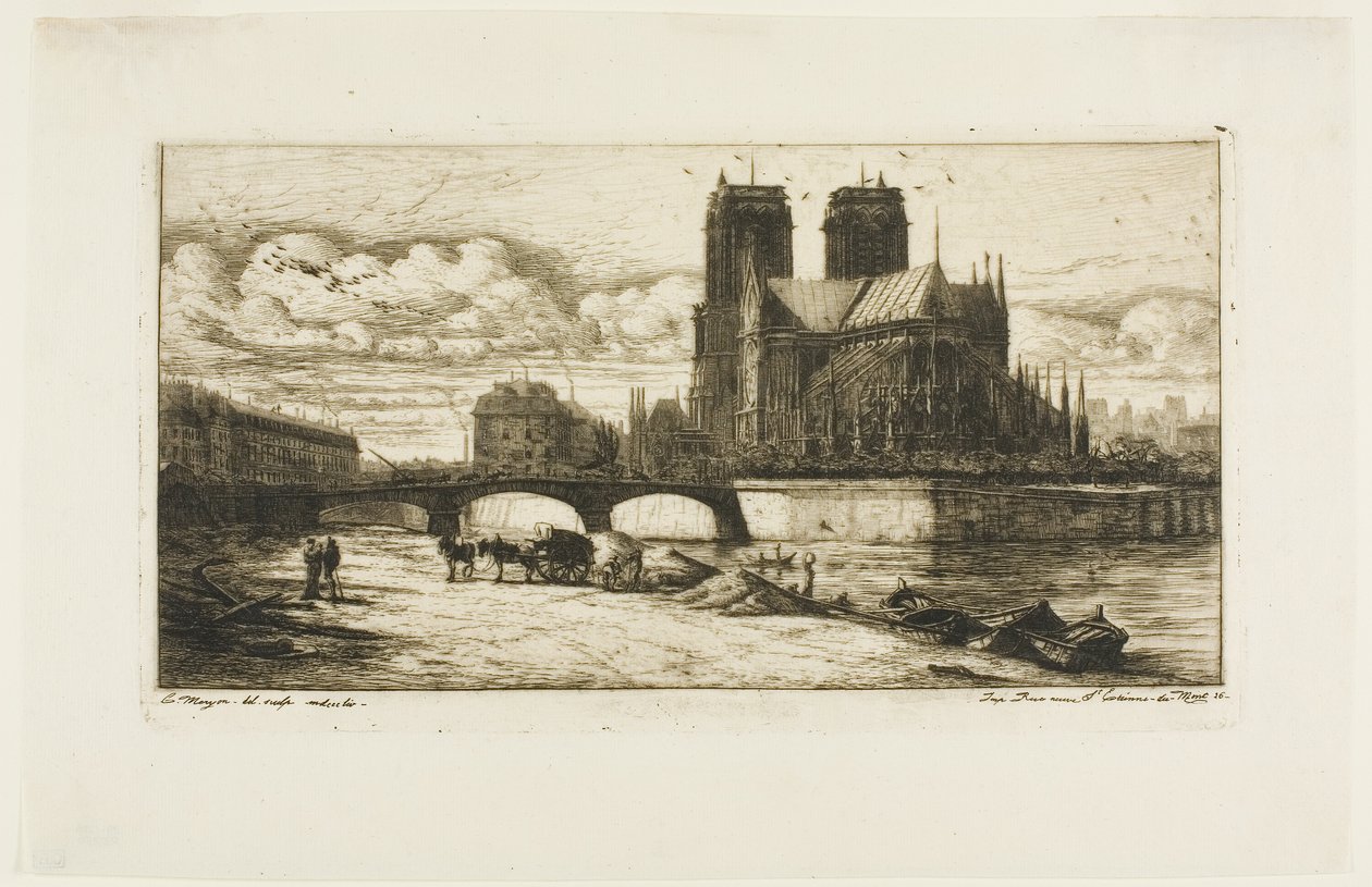Apsis af Notre-Dame, Paris af Charles Meryon