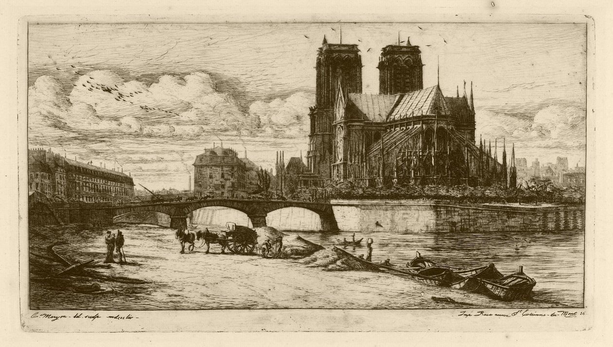Apsiden i Notre-Dame, Paris af Charles Meryon