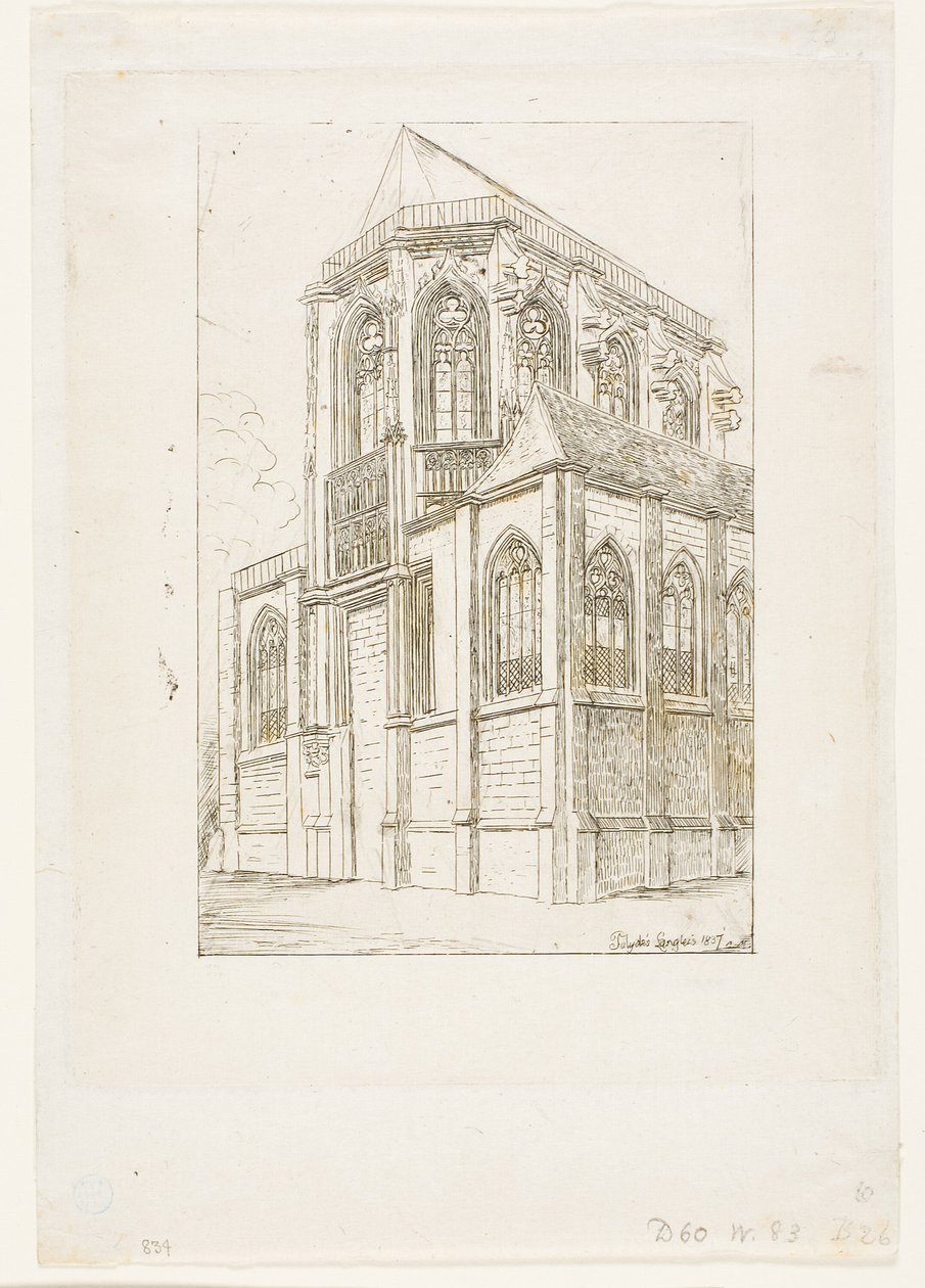 Apsis af St Martin-sur-Renelle-kirken, Paris af Charles Meryon