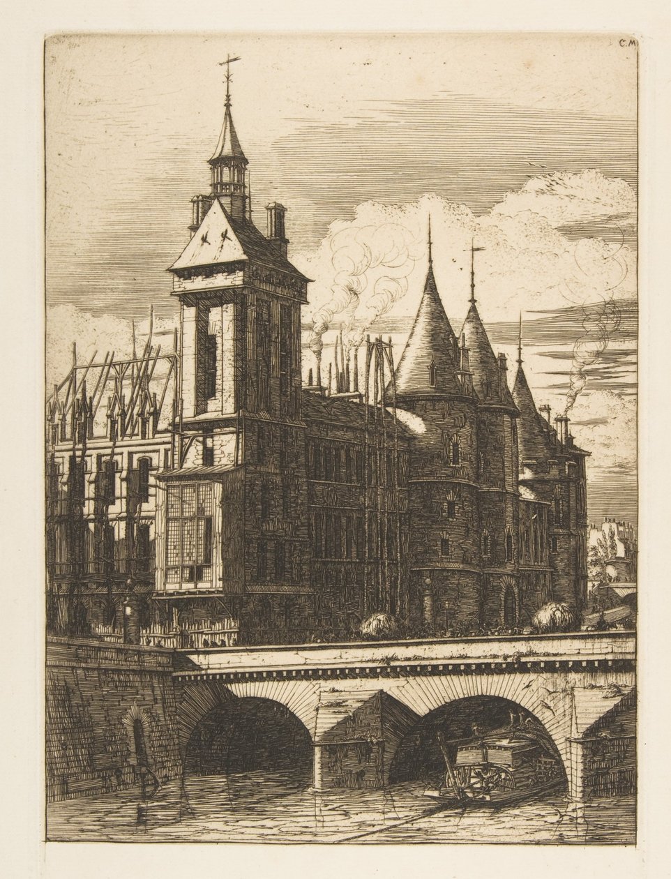Klokketårnet, Paris af Charles Meryon