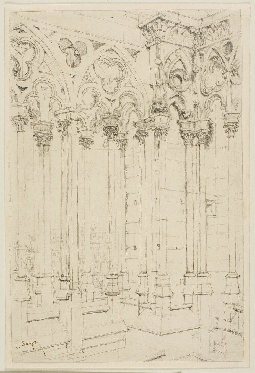 Galleriet i Notre-Dame, Paris af Charles Meryon