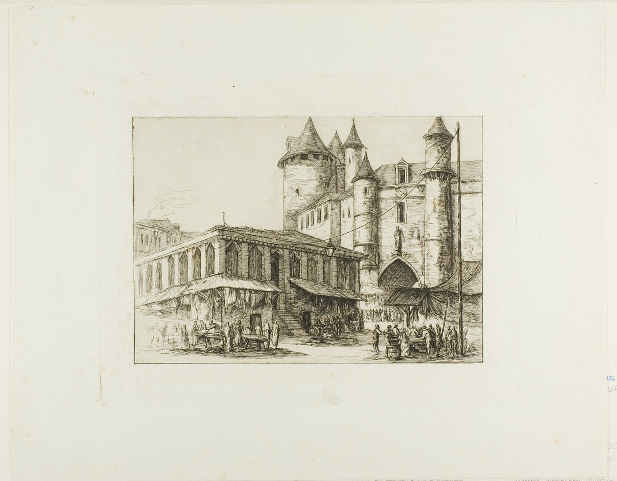 The Grand Châtelet, Paris, ca. 1780, efter en tidligere tegning af Charles Meryon