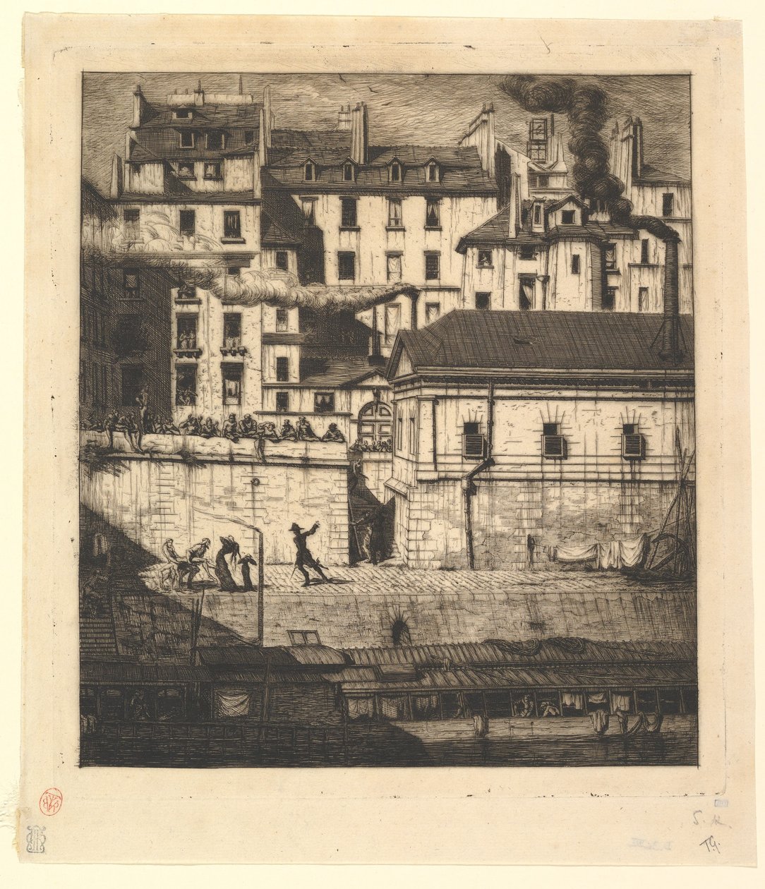 Ligkapellet, Paris (La Morgue) af Charles Meryon