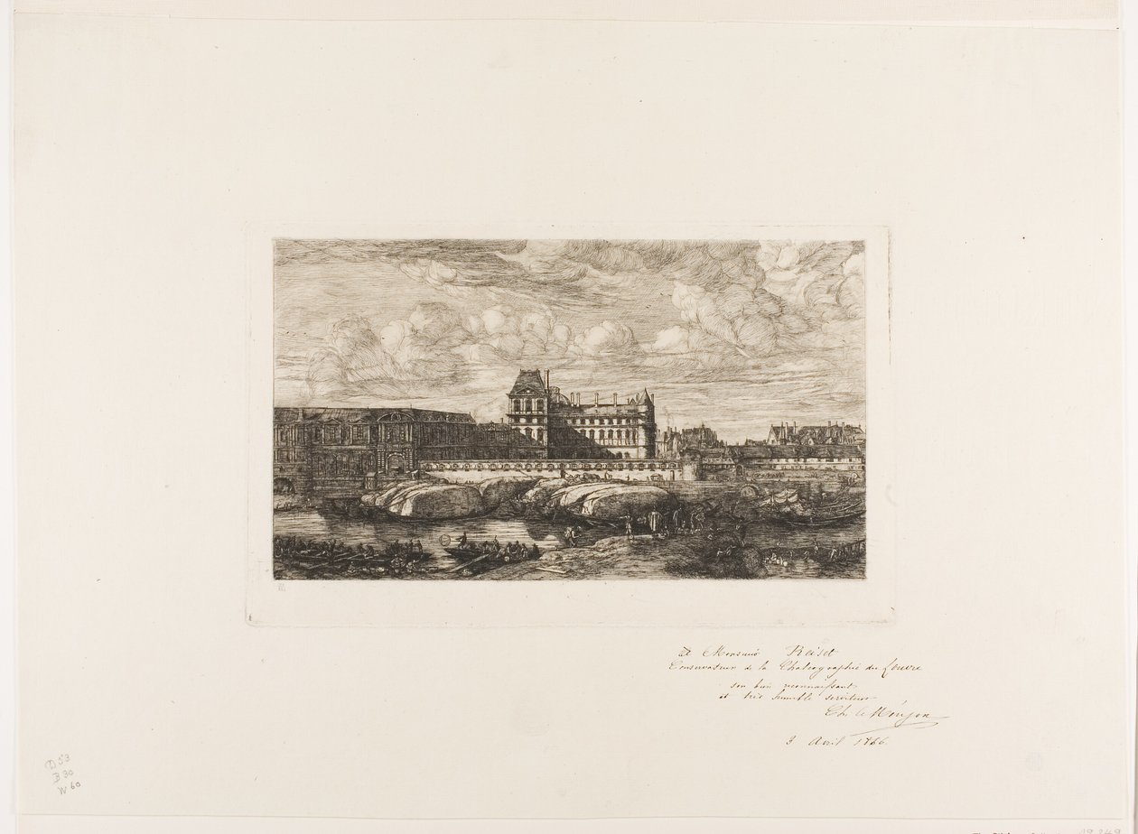 Det gamle Louvre, Paris, 1651 af Charles Meryon