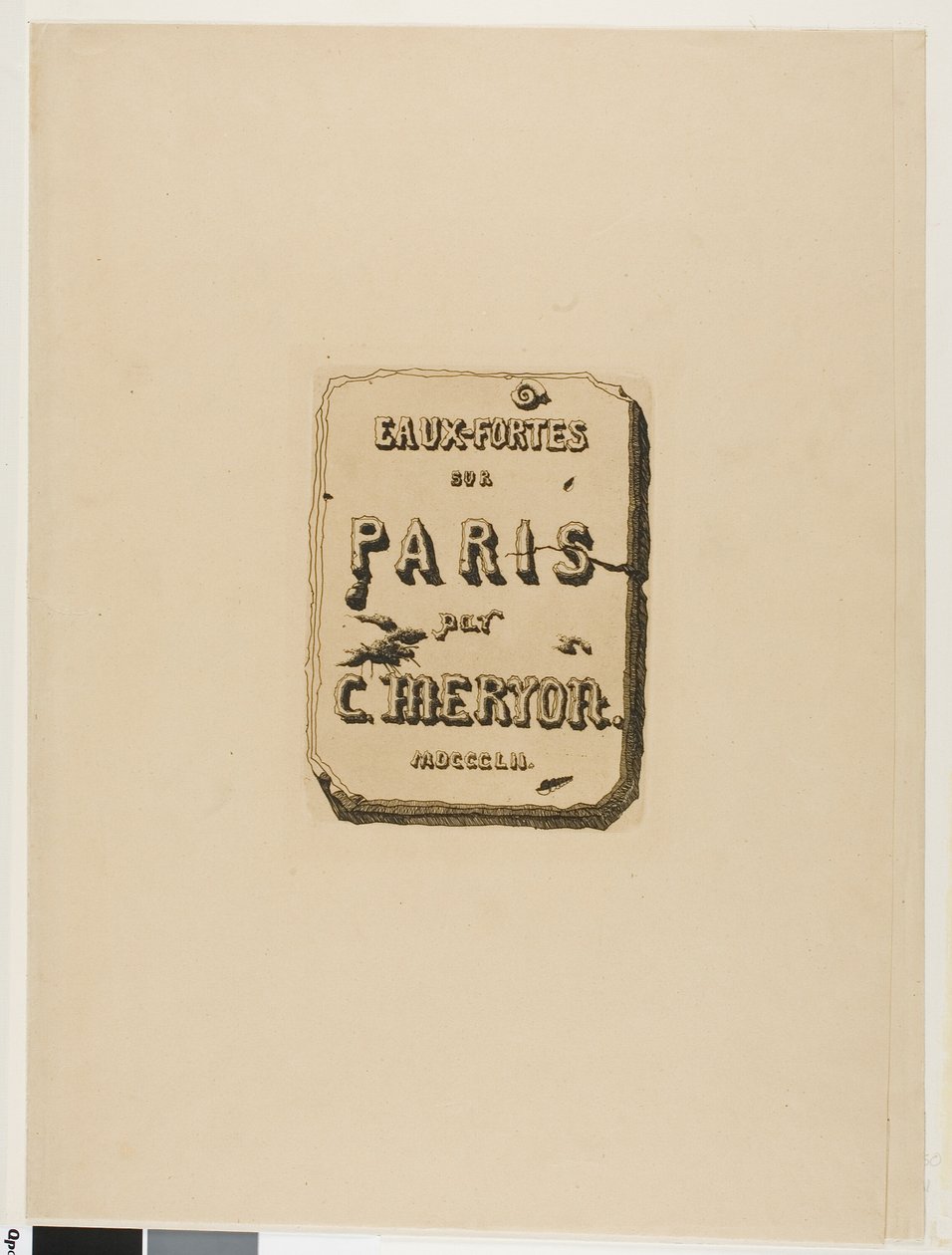 Titelside til Eaux-Fortes sur Paris af Charles Meryon