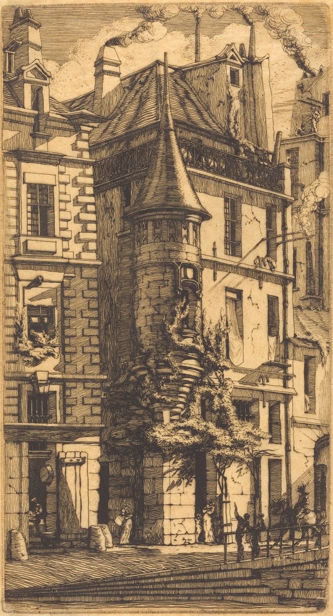 Tårntårn i Rue de la Tixéranderie, Paris (Hus med et tårn, Weavers