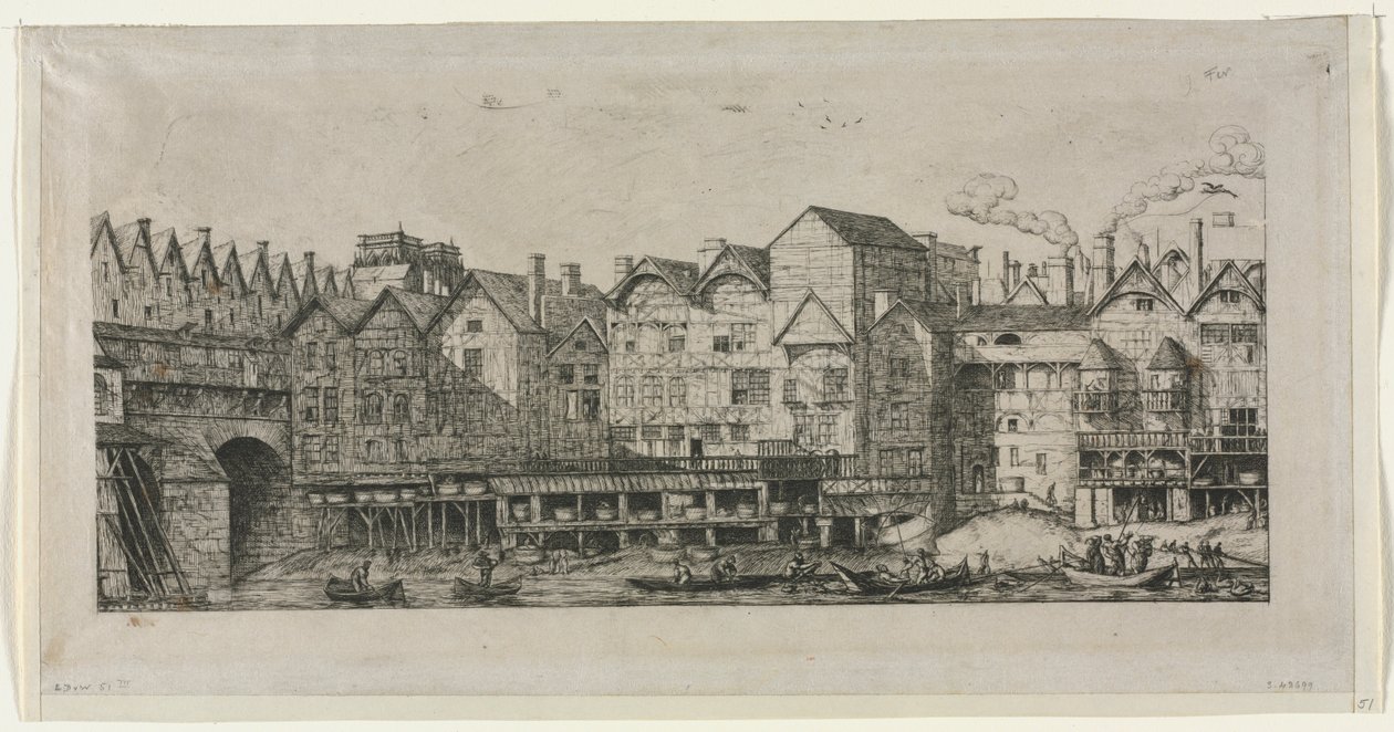 Udsigt over en del af byen Paris mod slutningen af det 17. århundrede, 1861. af Charles Meryon