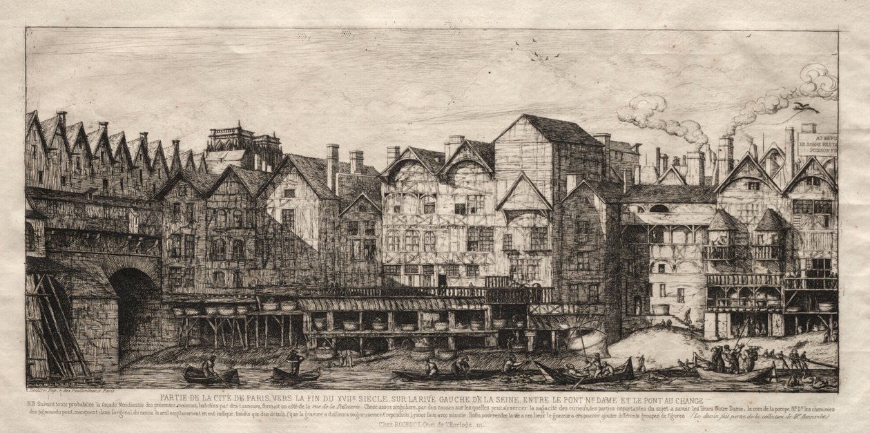 Udsigt over en del af byen Paris, mod slutningen af det 17. århundrede, 1861. af Charles Meryon