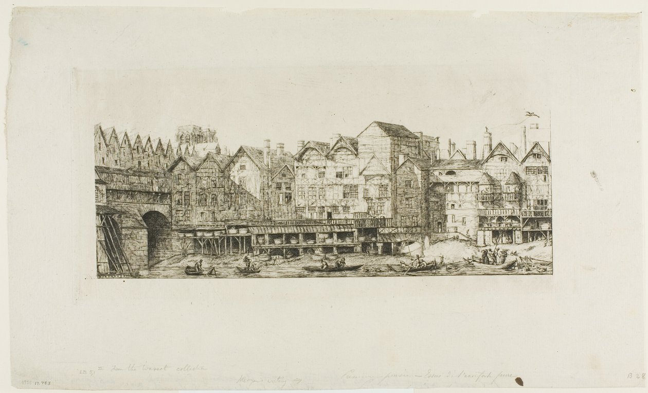 Udsigt over en del af byen Paris mod slutningen af det XVII århundrede af Charles Meryon