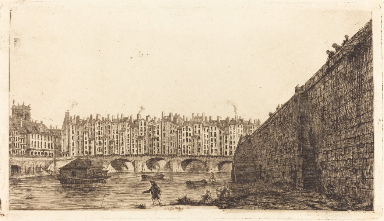 Pont-au-Change, Paris, omkring 1784 af Charles Meryon after Victor Jean Nicolle