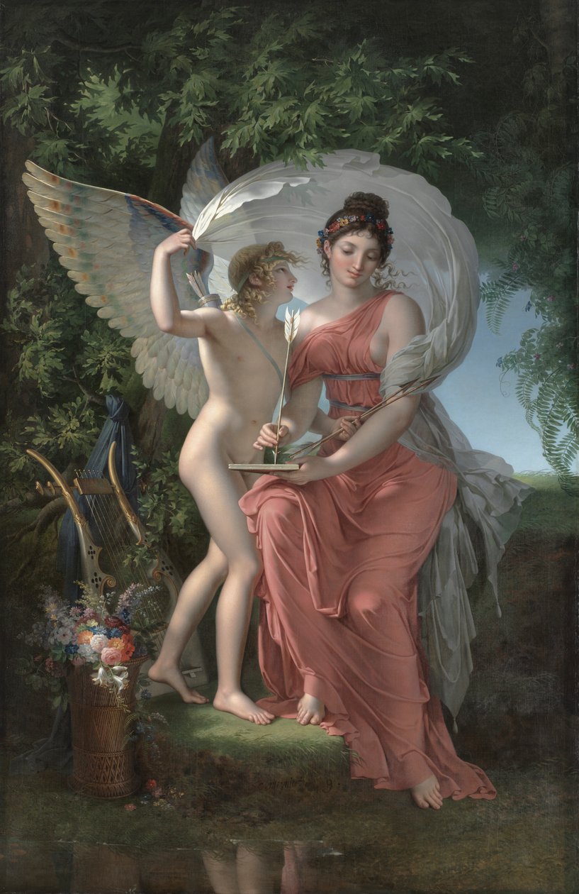 Erato, muse for lyrisk poesi af Charles Meynier