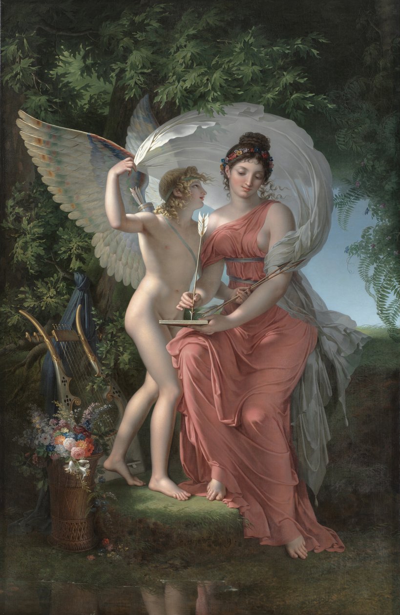 Erato, muse for lyrisk poesi af Charles Meynier