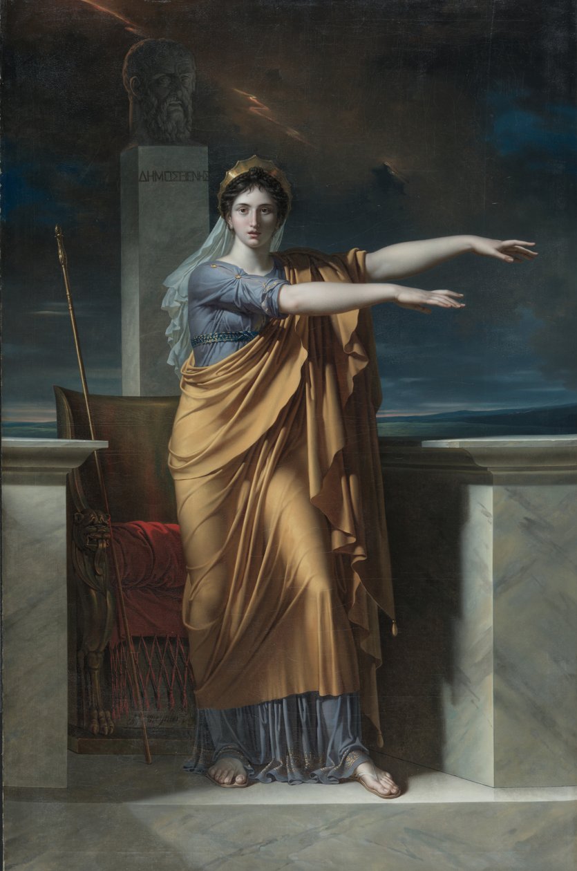Polyhymnia, Muse of Eloquence, 1800 af Charles Meynier