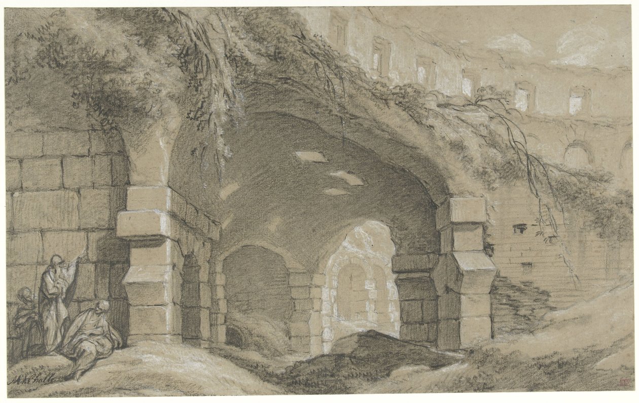 Colosseum i Rom Udsigt over Colosseum i Rom af Charles Michel Ange Challe