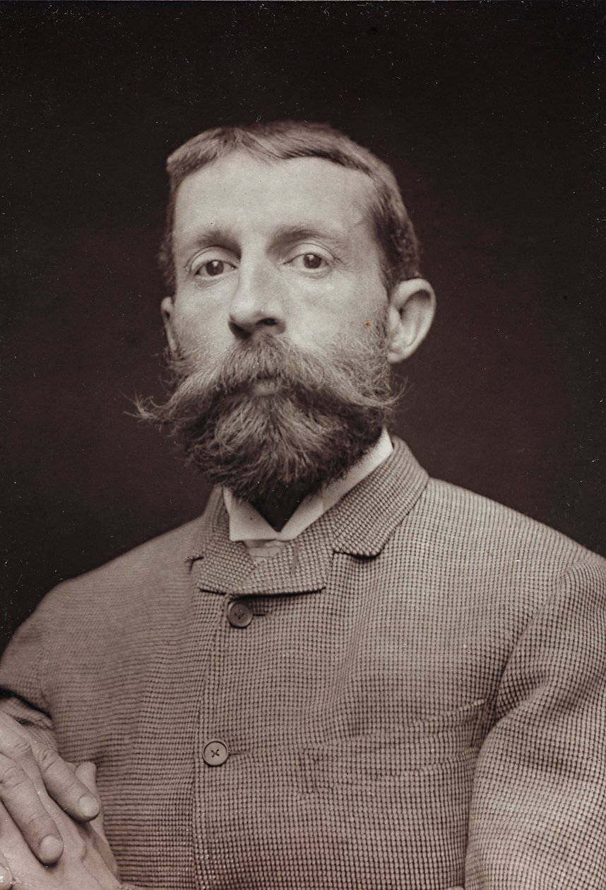 Kunstnerisk og biografisk Album, 5. Aar, Salon 1885; portræt af den amerikanske kunstner Edwin Lord Weeks (1849-1903) af Charles Michelez