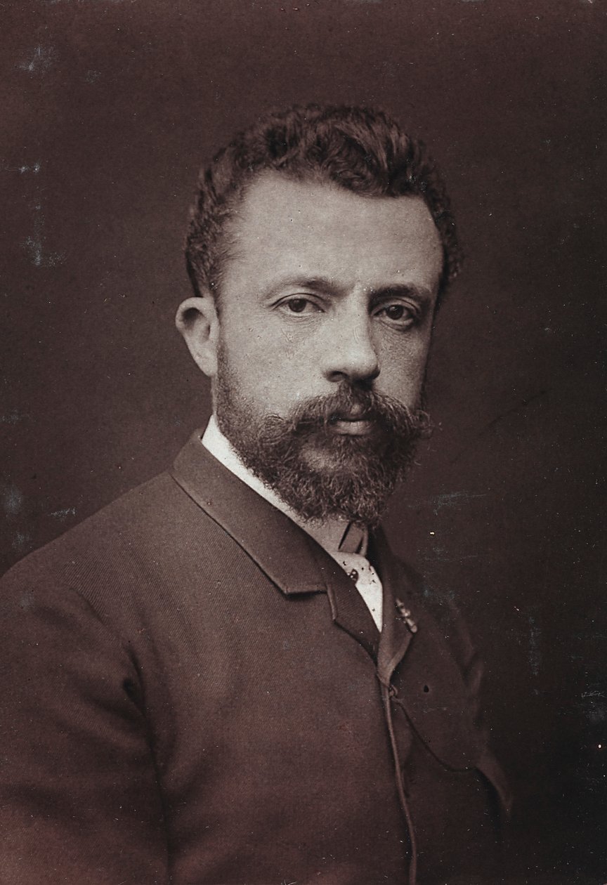 Kunstnerisk og biografisk Album, 5. Aar, Salon 1885; portræt af den belgiske maler Évariste Carpentier (1845-1922) af Charles Michelez