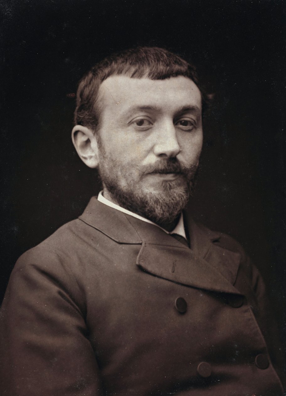 Kunstnerisk og biografisk Album, 5. Aar, Salon 1885; portræt af den franske maler Alfred-Henri Bramtot (1852-1894) af Charles Michelez