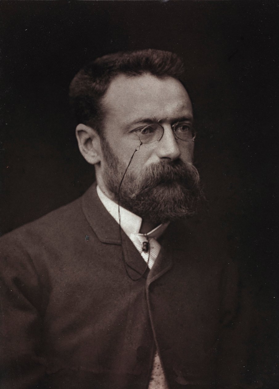 Kunstnerisk og biografisk Album, 5. Aar, Salon 1885; portræt af den franske maler Paul Tavernier (1852-1943) af Charles Michelez