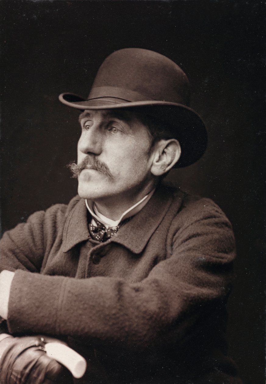 Kunstnerisk og biografisk Album, 5. Aar, Salon 1885; portræt af den franske maler Georges-Louis Hyon (1855-1901) af Charles Michelez