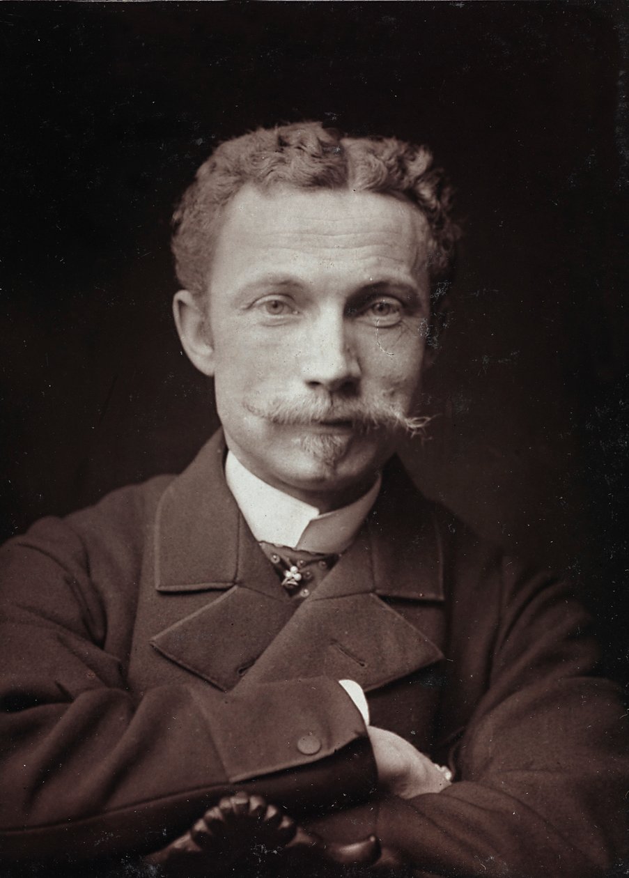 Kunstnerisk og biografisk Album, 5. Aar, Salon 1885; portræt af maleren Raoul de Pibrac (1852-1937) af Charles Michelez