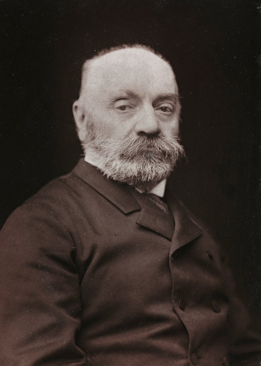 Kunstnerisk og biografisk Album, 6. Aar, Salon 1885; portræt af den franske maler Boulanger Gustave Rodolphe (1824-1888) af Charles Michelez