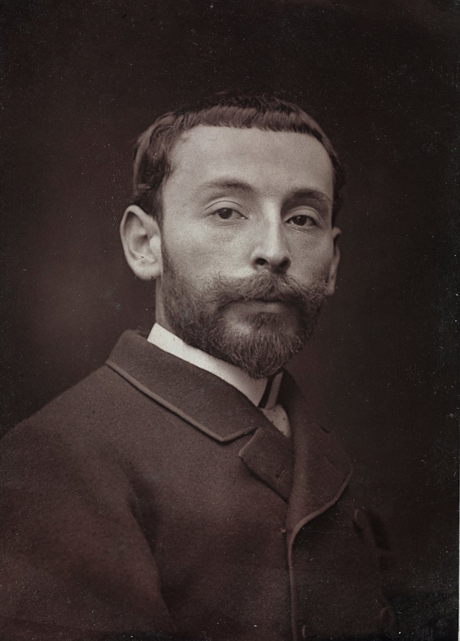 Kunstnerisk og biografisk Album, 6. Aar, Salon 1885; portræt af den franske maler Alexandre Bloch (1862-1906) af Charles Michelez