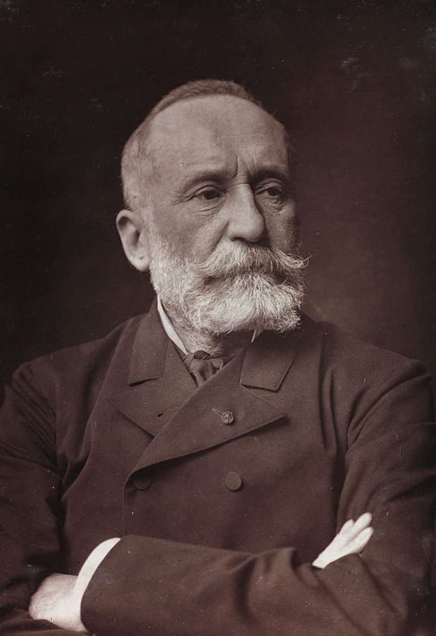 Kunstnerisk og biografisk Album, 6. Aar, Salon 1885; portræt af den franske maler Pierre Puvis de Chavannes (1824-1898) af Charles Michelez