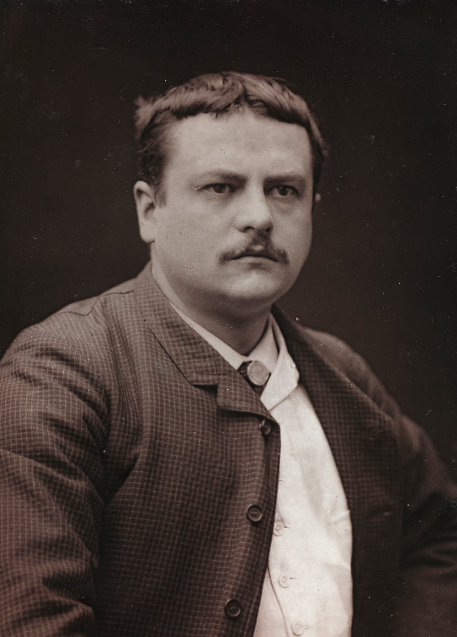 Kunstnerisk og biografisk Album, 6. Aar, Salon 1885; portræt af den franske maler Royer Lionel (1852-1926) af Charles Michelez