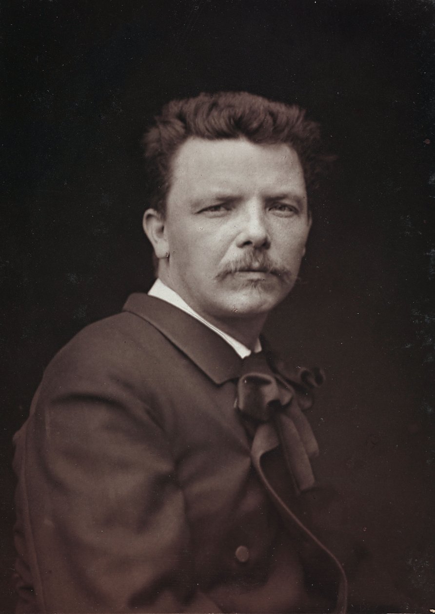 Kunstnerisk og biografisk Album, 6. Aar, Salon 1885; portræt af den franske maler Eugène Carrière (1849-1906) af Charles Michelez