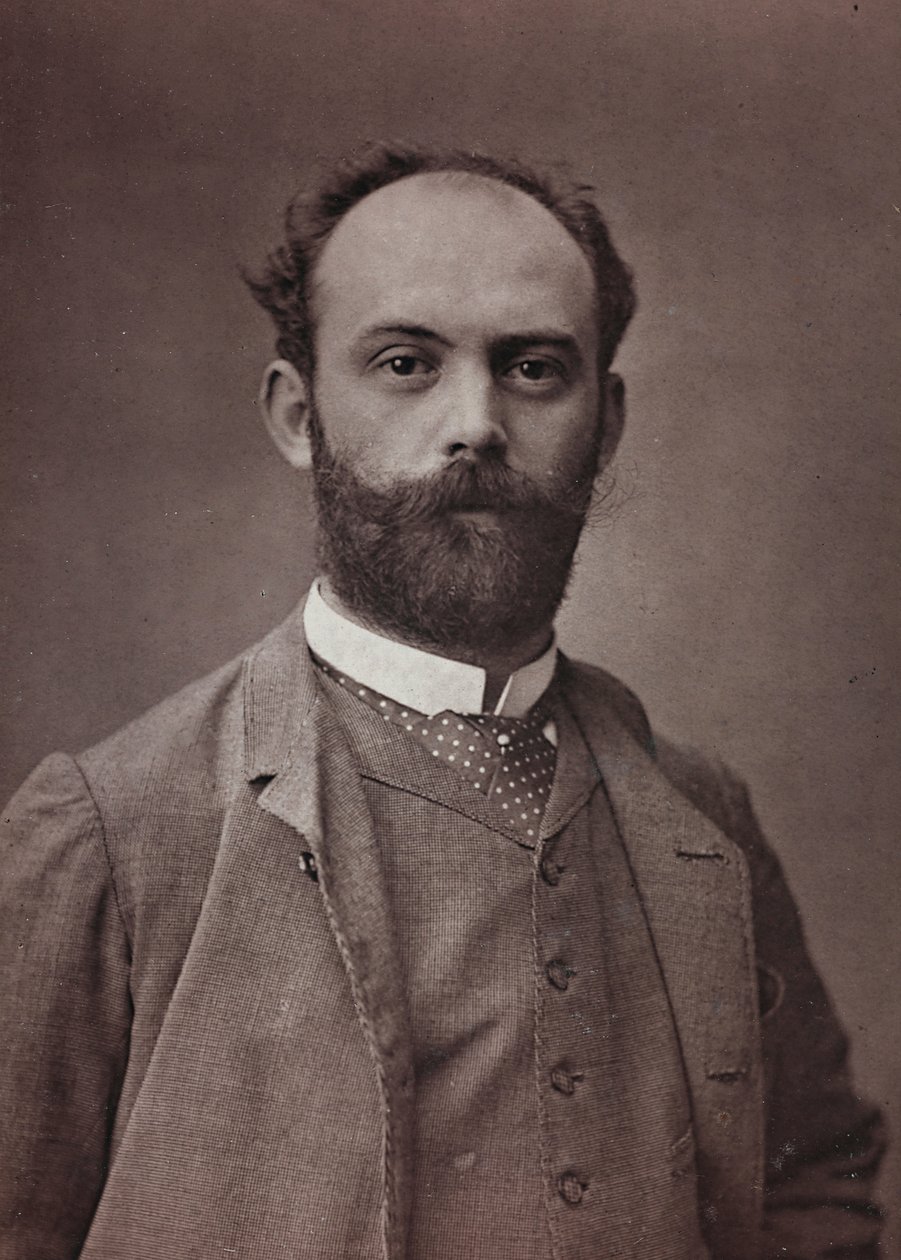 Kunstnerisk og biografisk Album, 6. Aar, Salon 1885; portræt af den franske maler Ernest Bordes (1852-1914) af Charles Michelez