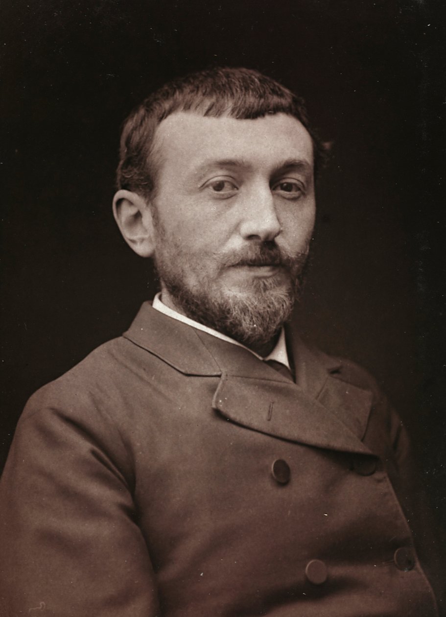 Kunstnerisk og biografisk Album, 6. Aar, Salon 1885; portræt af maleren Alfred Henry Bramtot af Charles Michelez