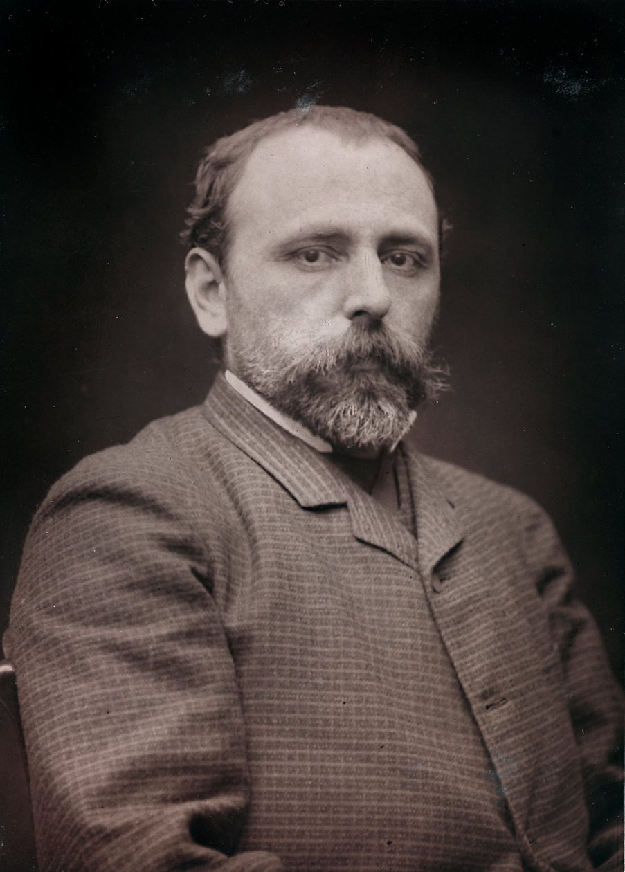 Kunstnerisk og biografisk Album, 6. Aar, Salon 1885; portræt af maleren Edouard Jean Dambourgez (1844-1931) af Charles Michelez