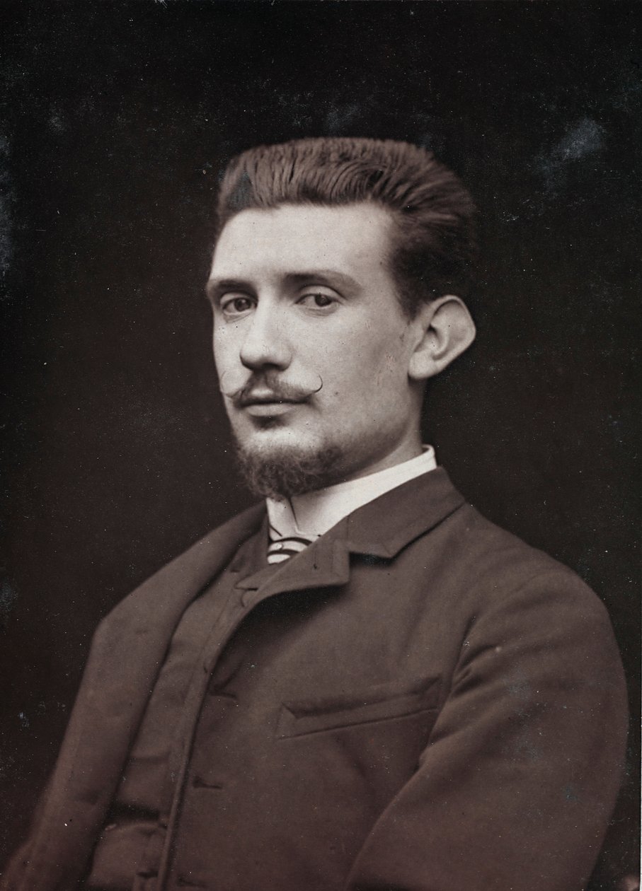 Kunstnerisk og biografisk Album, 6. Aar, Salon 1885; portræt af maleren Henri Laurent Desrousseaux (1862-1906) af Charles Michelez