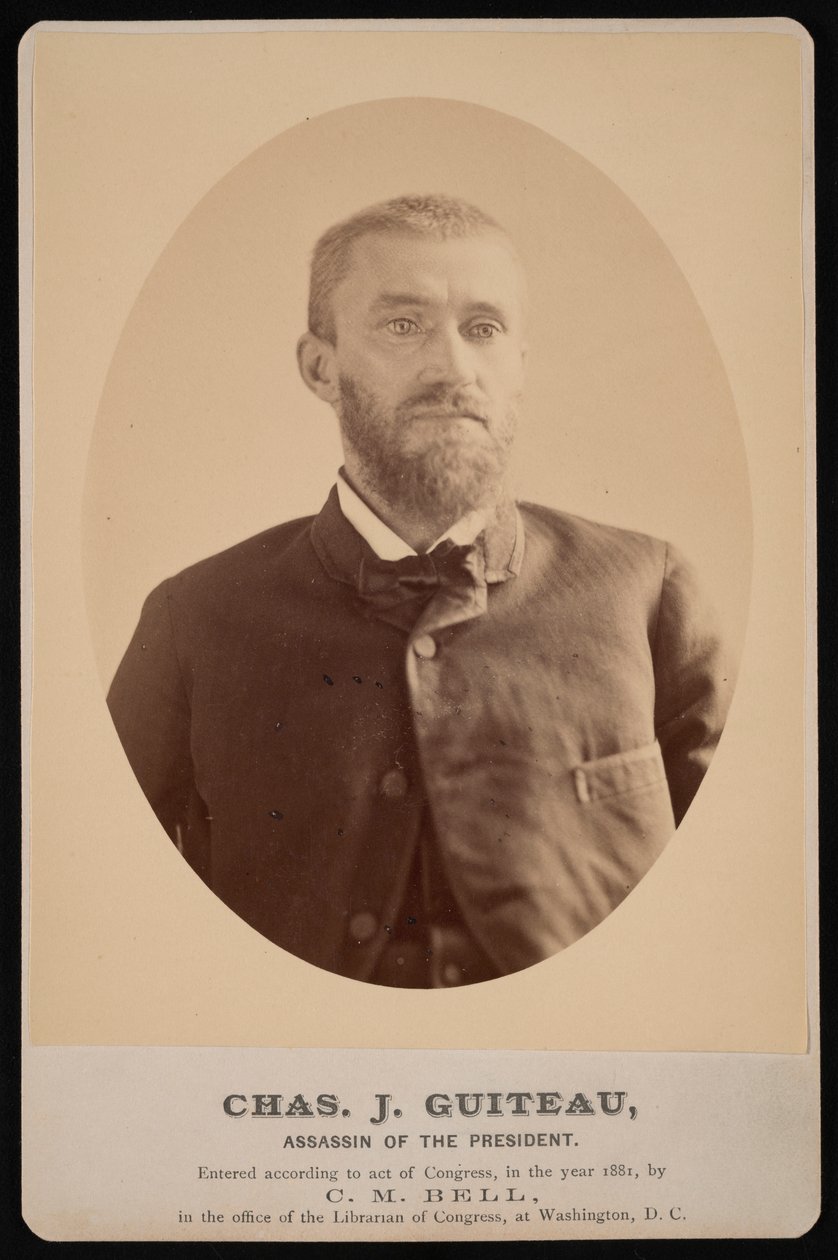 Portræt af Charles Julius Guiteau 1841-1882, 4. juli 1881. af Charles Milton Bell