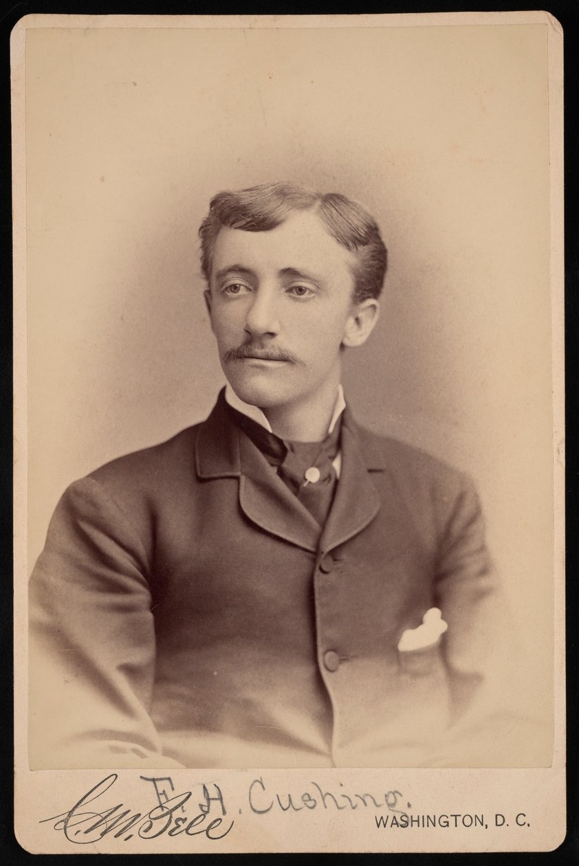 Portræt af Frank Hamilton Cushing 1857-1900, før 1893. af Charles Milton Bell