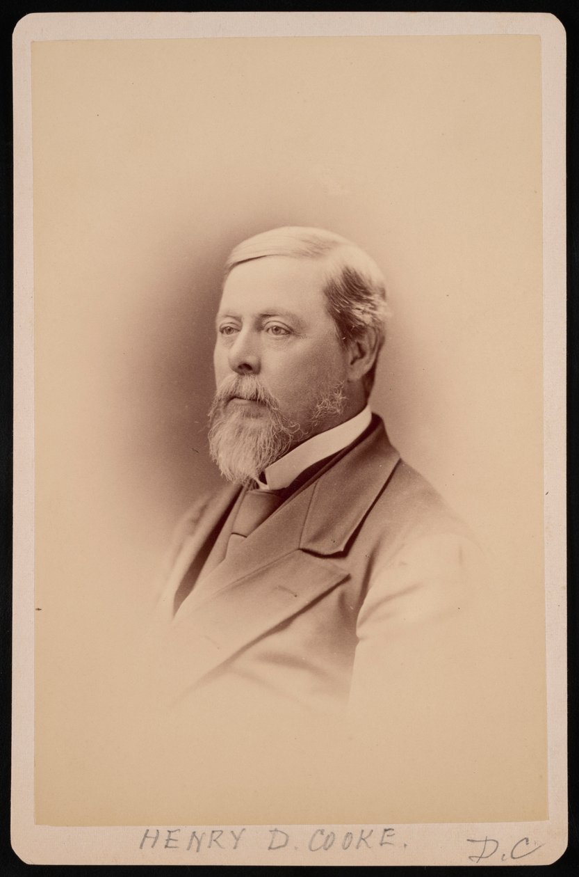 Portræt af Henry David Cooke 1825-1881, før 1881. af Charles Milton Bell