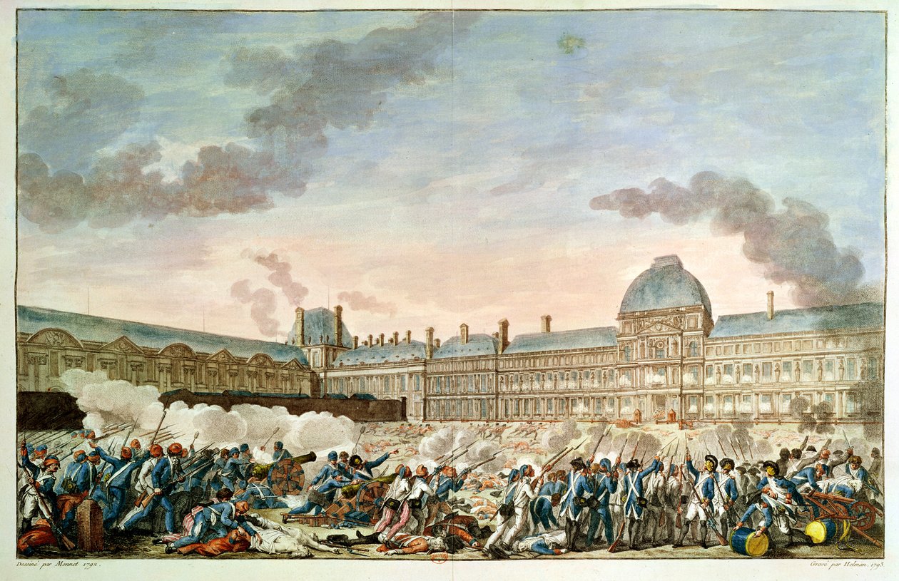 Den 10. august 1792, indgraveret af Isidore Stanislas Helman (1743-1809) 1792-93 af Charles Monnet