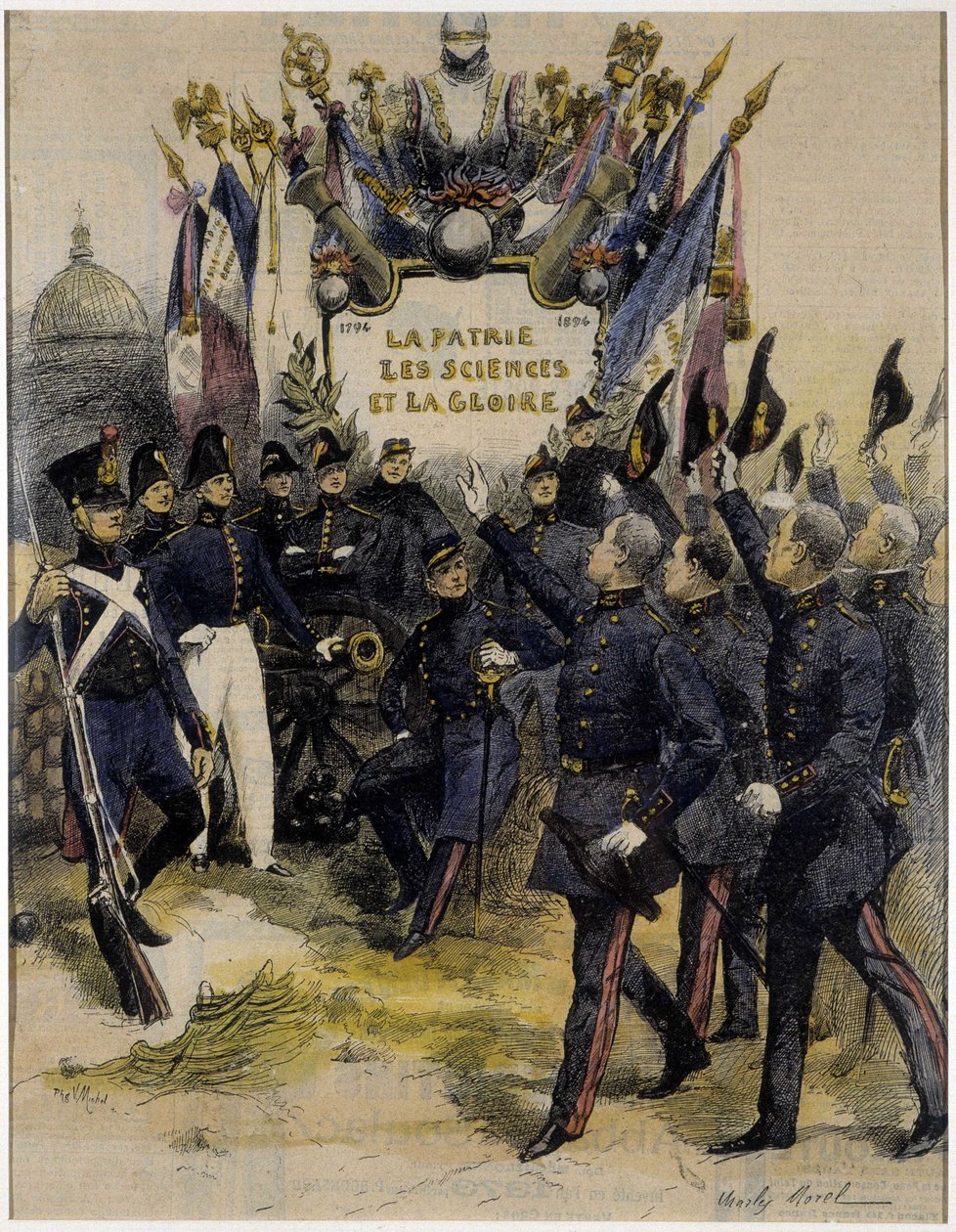 Polyteknikere hilser deres ældste (1794-1894) af Charles Morel (skolens hundrede år). af Charles Morel