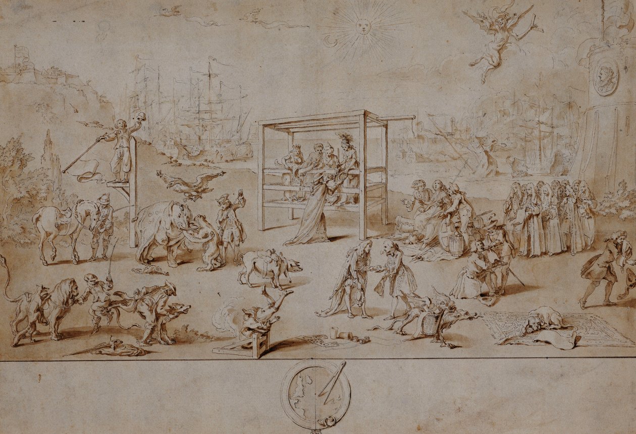 The European Race: An Allegorical Caricature on the State of Political Europe in 1738-9, dani af Charles Mosley