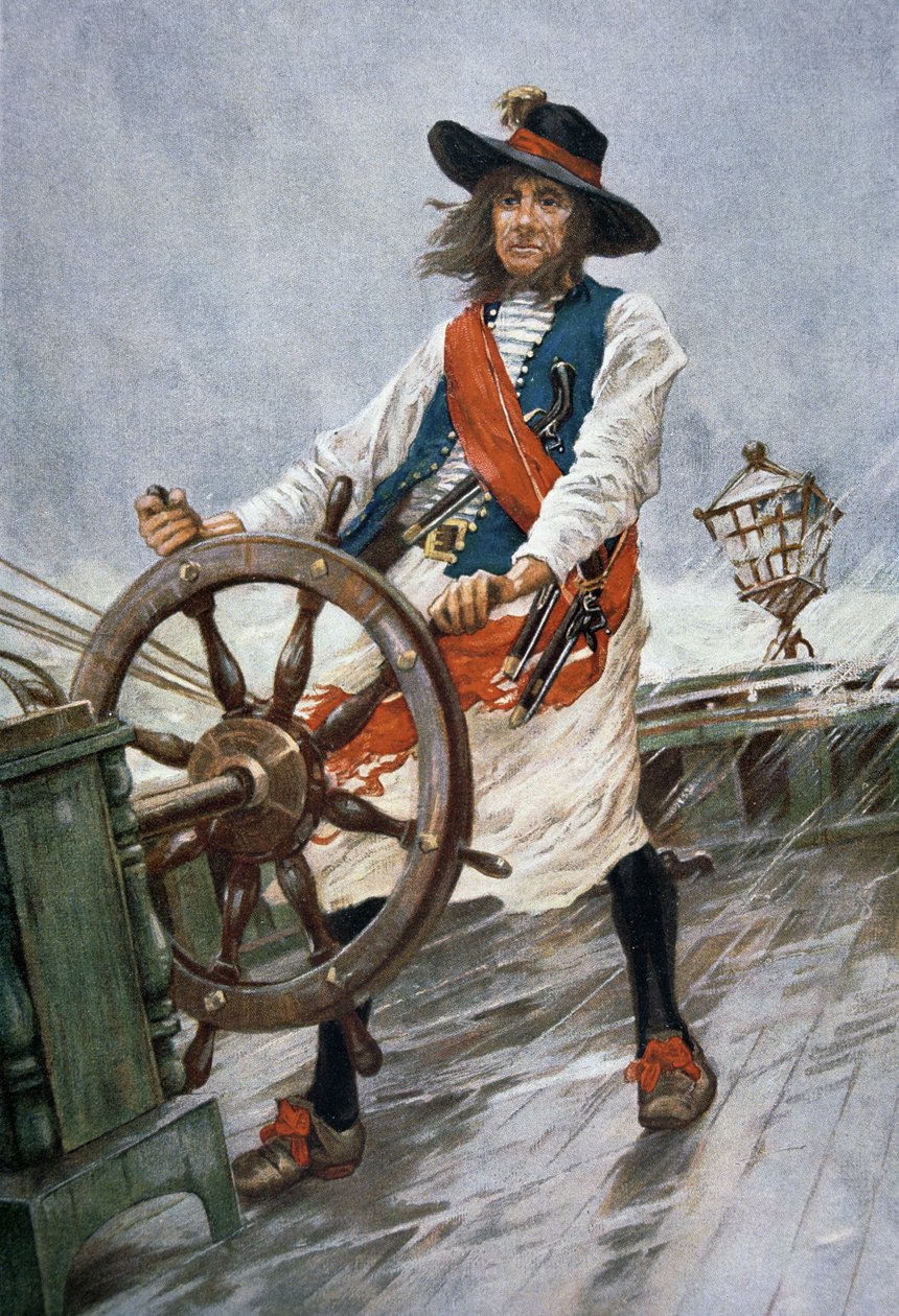 En sørøver-pirat (farvelitografi) af Charles Murray Padday