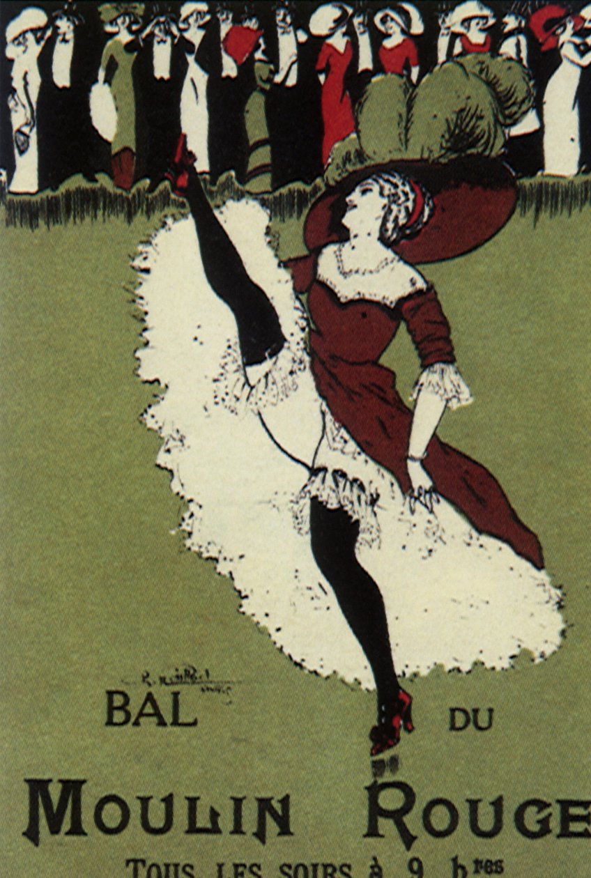 Moulin Rouge Ball (farve litho) af Charles Naillod