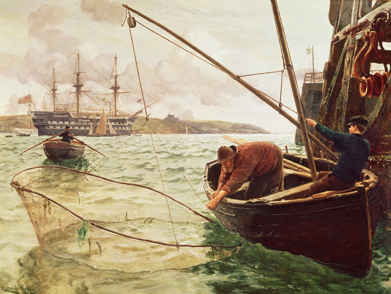 Et Smeltnet, 1886 af Charles Napier Hemy