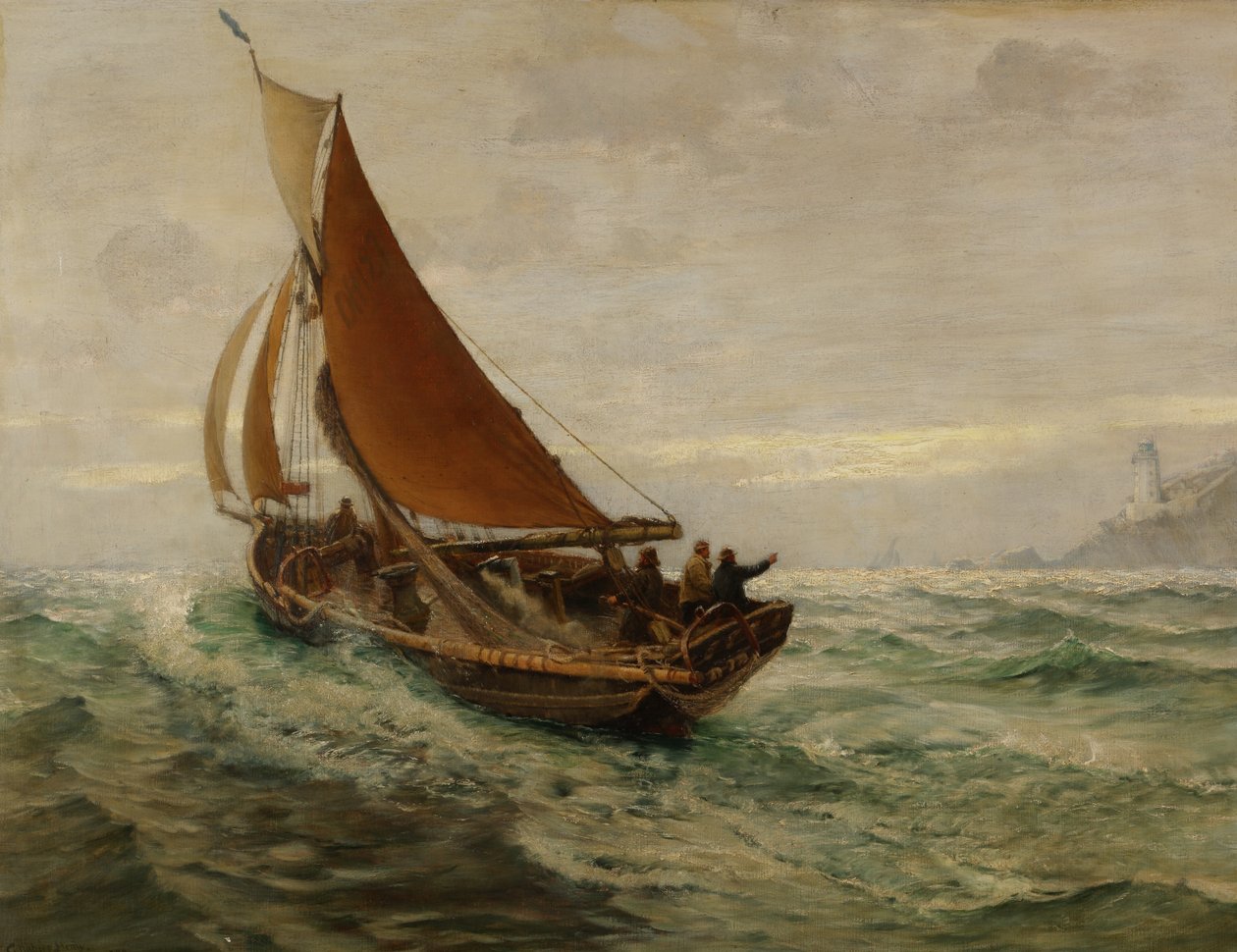 Daggry til søs, 1890 af Charles Napier Hemy