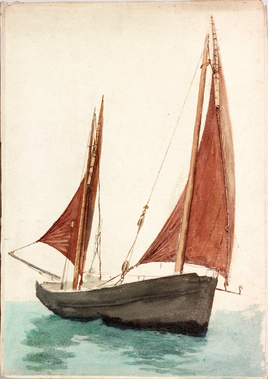 Fiskerbåd (kropsfarve) af Charles Napier Hemy