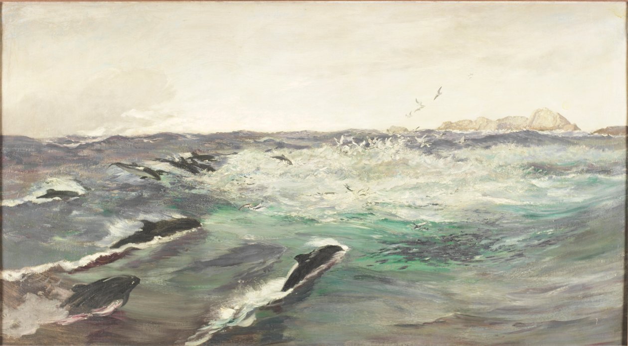 Marsvin jager makrel af Charles Napier Hemy