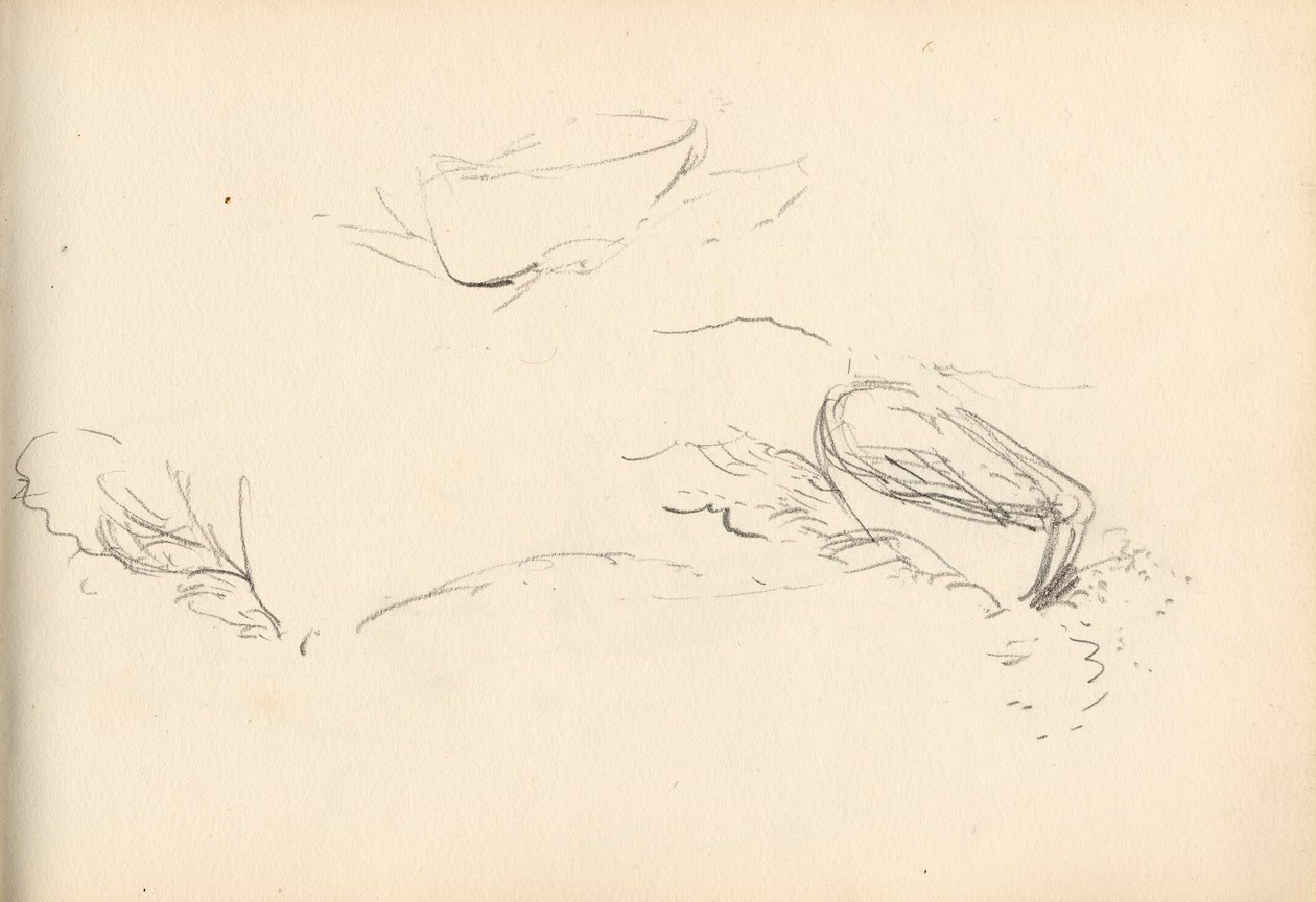 Skitsebog (olie og blyant på papir) af Charles Napier Hemy