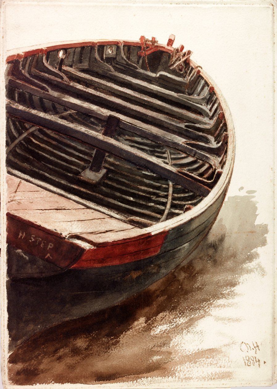 Studie af en jolle af Charles Napier Hemy