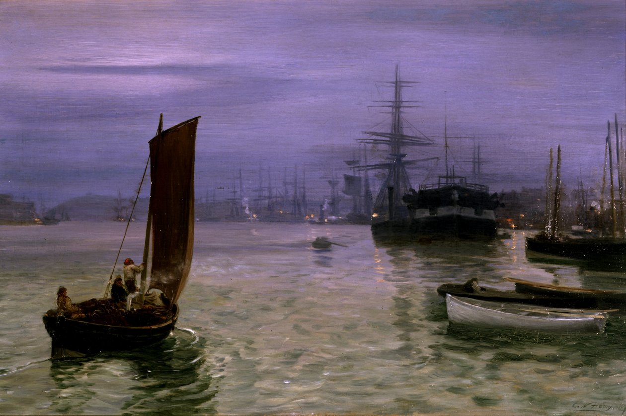 Den sidste båd ind af Charles Napier Hemy